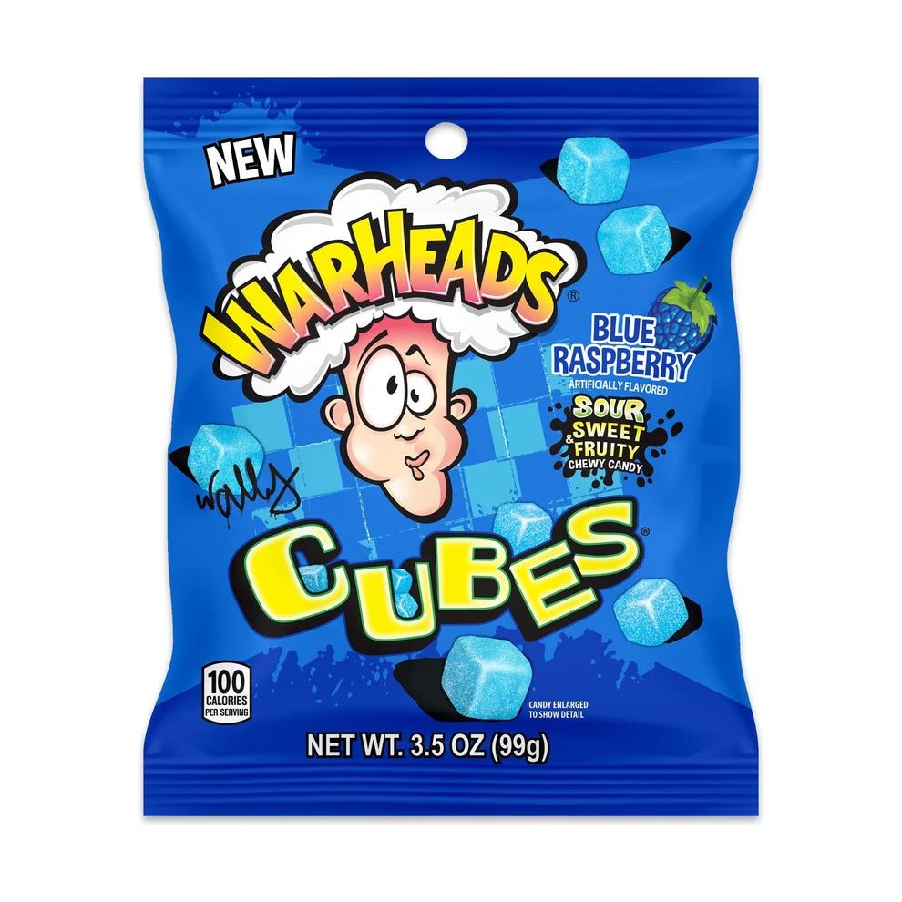 Cubes Warheads framboise bleue