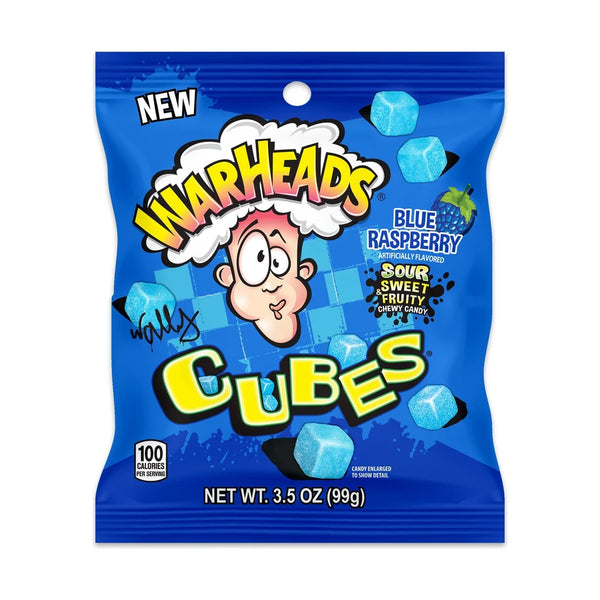 Cubes Warheads framboise bleue