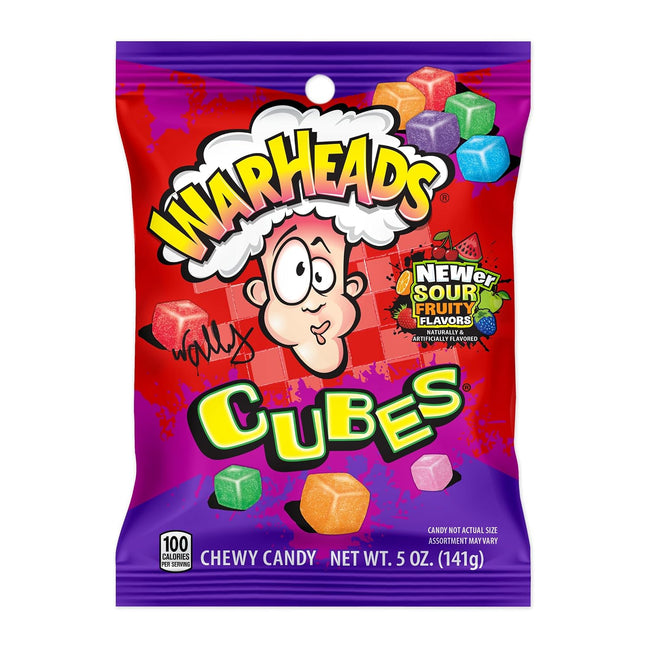Warheads Peg Bag Chewy Cubes Sour