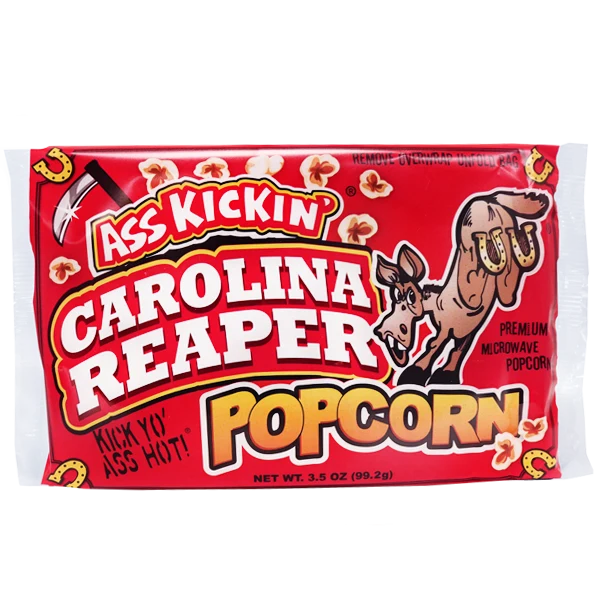 Ass Kickin’ Popcorn Carolina Reaper – Maïs soufflé épicé 3,5 oz